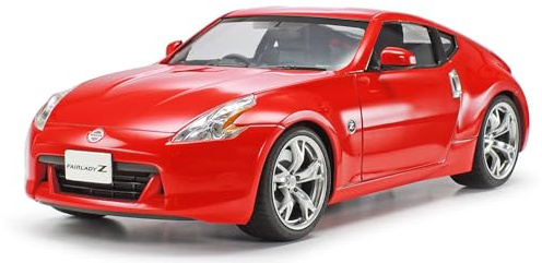 TAMIYA 24315 1:24 Nissan 370Z / Fairlady Z-originalgetreue Nachbildung, Modellbau, Plastik Bausatz, Basteln, Hobby, Kleben, Modellbausatz, Zusammenbauen, unlackiert, Mittel