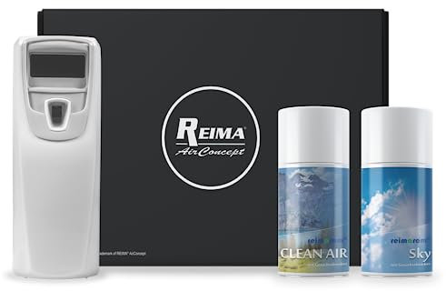 Duftspender Starter Set Praxis | incl. Raumsprays Clean Air und Sky | Raumdüfte von REIMA | mit Geruchsabsorber | Farbe: Business