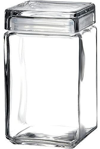 Banquet 98665-001 Glass Food & Candy Storage Jar with Lid 1.36l, 11.4 x 11.4 x 19.8 cm