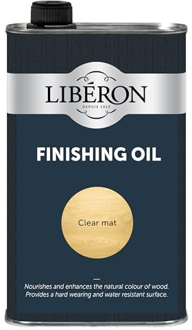 Libéron Finishing Oil for Worktops & Furniture, Clear, 1L | Nourishes & enhances colour, Water, heat & food acid resistant, Hard-wearing finish, Ideal for kitchens & bathrooms