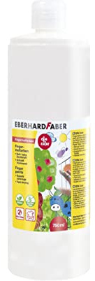 Eberhard Faber 578901 - Pittura a dita EFA Color, bianca, 750 ml, ad asciugatura rapida e lavabile
