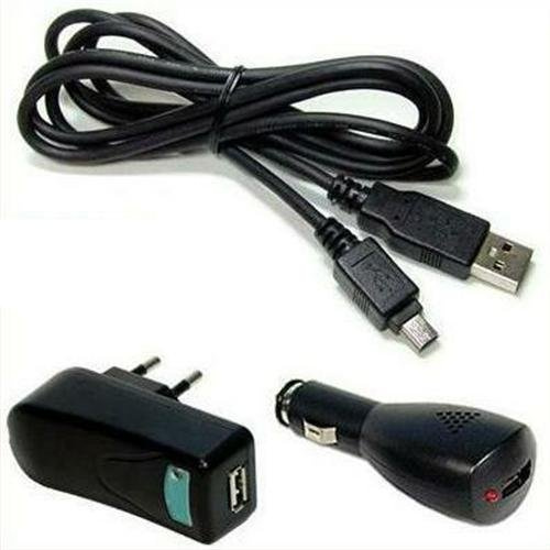 Set di accessori 4 in 1: alimentatore di rete, cavo di ricarica USB per auto, cavo dati, adattatore per TomTom Tom GO 530 630 720 950 550 650 740 750 820 825 940 950 1000 LIVE