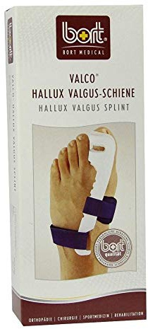 bort 930010 small rechts Valco Hallux-Valgus-Schiene Orthese zur physiologischen Korrektur des Großzehengrundgelenks 1 Stück, rechts small, weiß