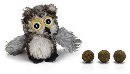 Beeztees Owl, Katzenspielzeug, inkl. Katzenminze-Bälle, 9,5 cm