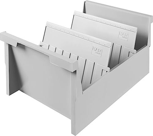 HAN Karteikasten DIN A5 quer - attraktives Design für 1000 Karten mit großem Beschriftungsfeld, 855-0-11