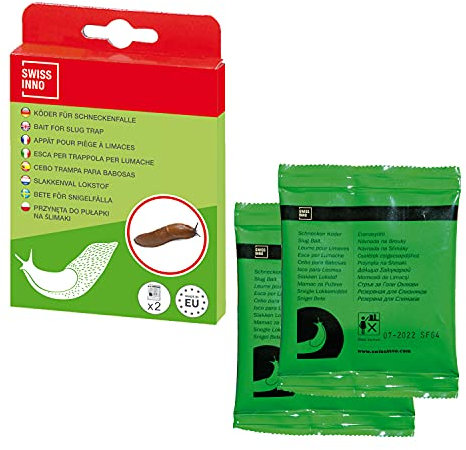 SWISSINNO Esca per trappola per lumache - Composta da cibo senza sostanze chimiche tossiche, ecologica. 2 pezzi