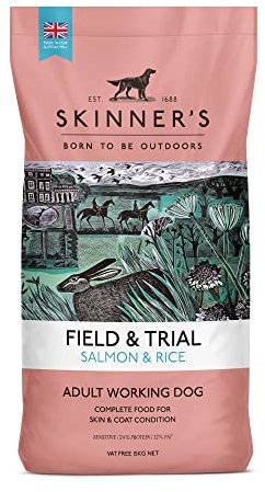 Skinners Field & Trial Salmon & Rice 15kg , Complete Dry Adult Working Dog Food, Gentle Digestion, Glossy Coat