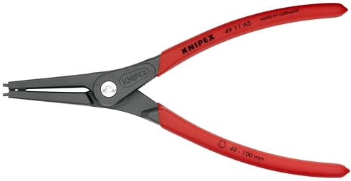 KNIPEX External Precision Snap Ring Pliers,Red and Silver