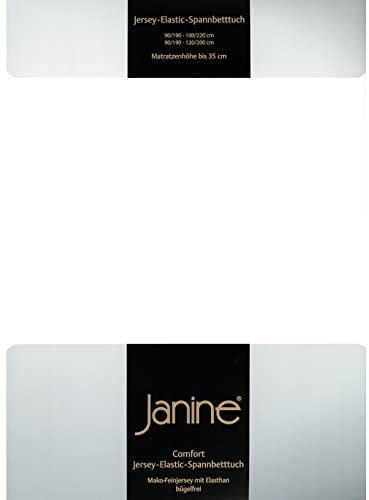 Janine Spannbettlaken Elastic-Jersey Baumwolle/Comfort Elastic 5002, Größe:200 x 200 cm, Farbe:weiß 10