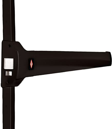 JPM - Pushbar 90+ Panic Bar - Emergency Exit Door Wood, Metal, PVC, Aluminium - 836 mm Recoupable - 1 Locking Point - Vandal and Corrosion Resistant - 10 Year Guarantee - Black