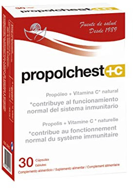 Propolchest 30 cápsulas - Herbetom Bioserum | Complemento alimenticio con propóleo y vitamina C natural que contribuye al funcionamiento normal del sistema inmunitario