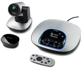 Logitech ConferenceCam CC3000E - Sistema di conferenza - Telecamera PTZ FullHD, vivavoce (omnidirezionale, Beamforming), telecomando, hub, montaggio a parete/tavolo, USB Plug-and Play, 960-000983
