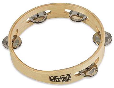 TOCA TO806214 Single Jingle Row Tambourin T1075 Wood 7 1/2