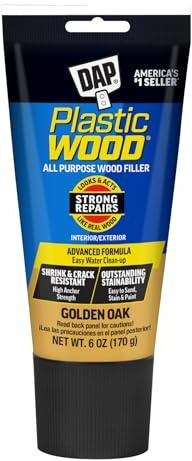 DAP Plastic Wood All Purpose Latex Wood Filler, Golden Oak, 6 Oz (7079800582)