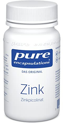 Pure Encapsulations - Zinkpicolinat - hypoallergenes Präparat mit Zink für die Abwehrkräfte - 60 vegane Kapseln