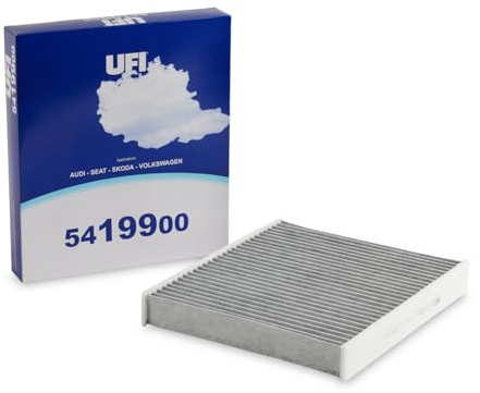 UFI Filters, Filtro de Habitáculo de Carbón Activo 54.199.00, Filtro de Habitáculo de Recambio, Apto para Coches, Apto para Modelos de Audi, Seat, Skoda y Volkswagen