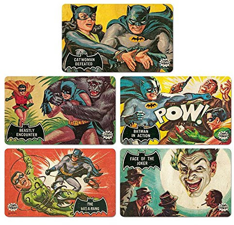Logoshirt Ensemble de Planches à Petit-déjeuner Batman - Ensemble de 5 Planches à découper DC Comics - Design Original sous Licence