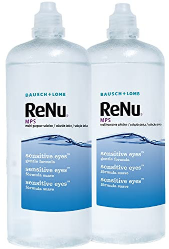 ReNu Multi Purpose Contact Lens Solution 2 x 360ml - Soft Contact Lenses for Comfortable Wear - Gentle on Sensitive Eyes - Clean, Disinfect, Rinse, Lubricate and Store your Lenses - Lens Case Included