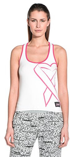 Zumba Top Groove For The Cure Racerback Bianco/Fucsia XS