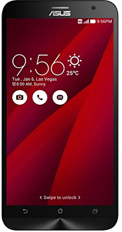 Asus ZenFone 2 Smartphone, Schermo da 5.5 Full HD, Processore Quad Core 2,3 GHz, RAM 4 GB, 32 GB, 4G/LTE, Rosso