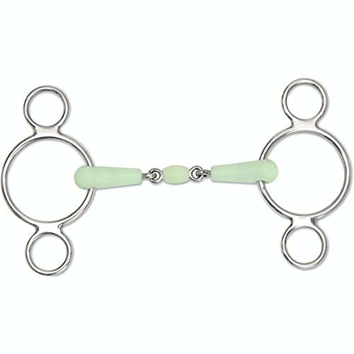 EQUIKIND PEANUT DUE ANELLI GAG Boccaglio in acciaio inox gusto mela [PALGRN] [14 cm]