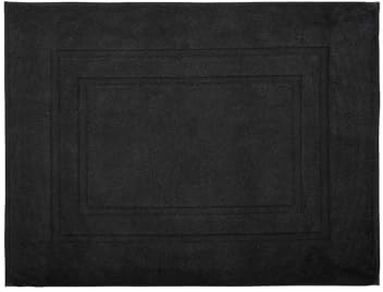 Kleine Wolke Frottiervorleger Plaza Schwarz 60 x 80 cm | OEKO-TEX zertifiziert, 900 g/qm, vegan ohne tierische Bestandteile hergestellt, bei 60° C waschbar, 100% Baumwolle