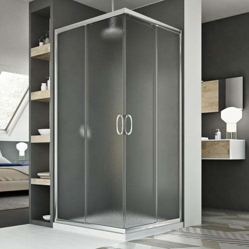 Idralite Junior Duschkabine 90x70 cm H185 Strukturglas
