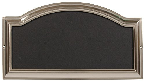 Hillman Distinctions Address Plaque (9″ × 16″) | Brushed Nickel House Number Sign for Outdoor Use | Weather-Resistant Address Plate for Home, Door, Mailbox or Wall | Fits up to five 4″ house numbers