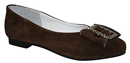 Edelnice Trachtenmode Damen Trachten Leder Ballerinas braun Gr 38