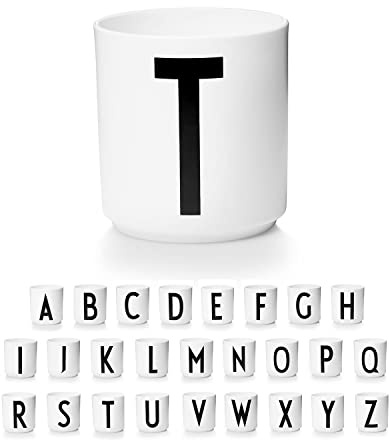 Design Letters Tasse a Cafe (A-Z) | Cadeau Noel Homme, Cadeau Noel Femme | Idéal pour Decoration Noels, Decoration Table | Porcelaine Mug avec Initiale | Tasse Cappuccino | Tasses à thé, 250 Ml