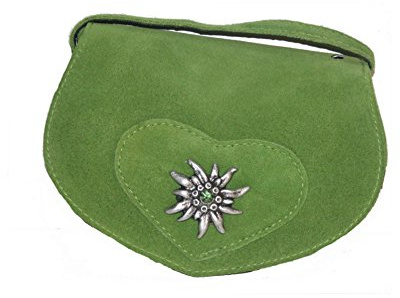 Kabe Damen Trachtentasche velour Farbe: hellgrün