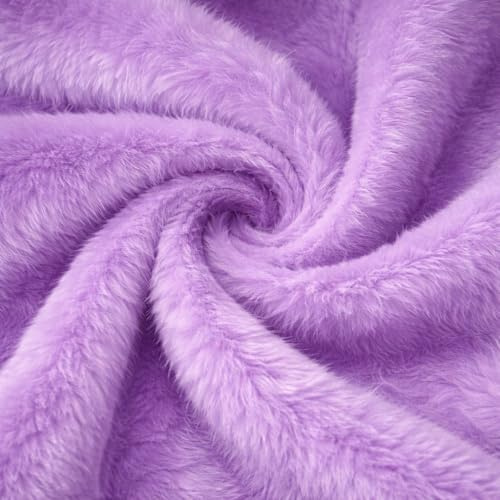 Einfarbig Spass Kunstpelz Stoff Material Heliotrop Lila - Heliotrop lila, 1Mtr - 150cm x 100cm