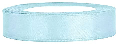25 m satinband satin presentband ljusblå 12 mm bred