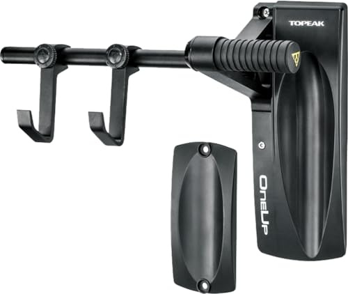Topeak ONEUP Wall Mount Bike Hanger, Bicycle Storage, Black, 12.6” x 9.8” x 5.5”