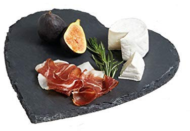 Artesà Kitchencraft Tabla de Cocina Pizarra con Diseño de Corazón 25 x 25 cm