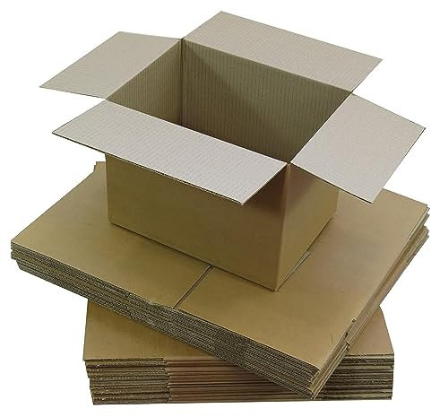 Triplast 229 x 152 x 152mm Small Single Wall 9x6x6 Shipping Mailing Postal Gift Cuboid Cardboard Boxes (Pack of 25)