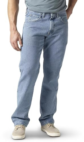 Wrangler Mens Trail Trekker Relaxed Fit Jeans, Stonewashed, 52W x 32L US