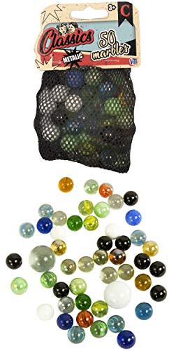 HTI Toys Classic Metallic Pack of 50 Marbles