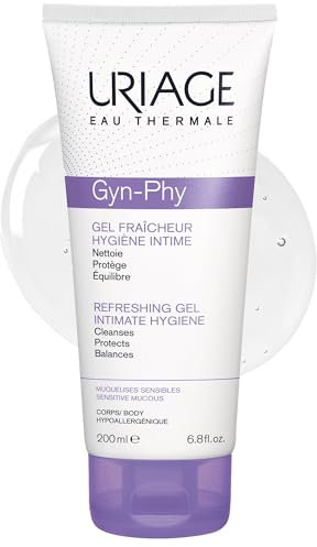 Uriage Gyn-Phy Refreshing Intimate Cleansing Gel 200ml - Cleanses and Preserves Natural Balance - Physiological pH and Glyco-Gyn Complex - Floral Fragance