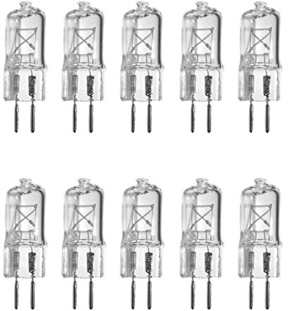 Anyray A1604Y (10)-Bulbs 50 Watt G6.35 120V 50W GX6.35 110 Volt 50Watt Bi Pin T4 Light Bulbs