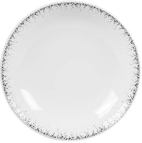 TABLE PASSION - Assiette creuse Boréalis gris 20 cm (lot de 6)