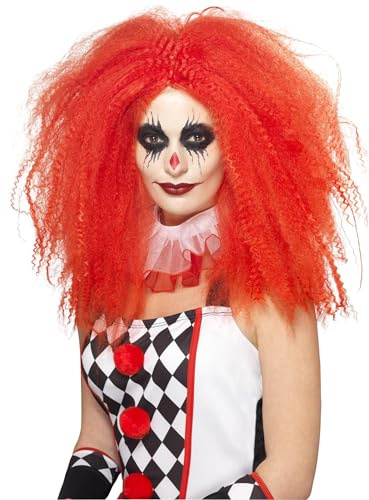 Smiffys Clownsperücke, Rot, gekräuselt Halloween