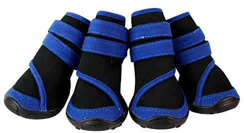 SAMGU Hundeschuhe Dog Boots Geeignet für Pfotenschutz Schuhe Hunde Schuhe Farbe blau Size XX-Small