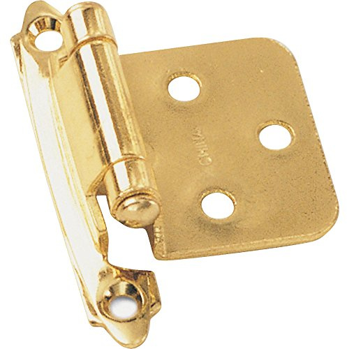Laurey 28737 No Offset Hinge-Polished Brass Semi Concealed Cabinet, 1 Count (Pack of 1)