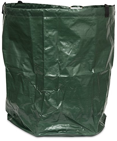 Windhager Gartenbag 180 L, Gartensack, Gartentasche, Gartenabfallsack, Laubsack faltbar, platzsparend, grün, 200 g/m², Durchmesser 60 x 65 cm