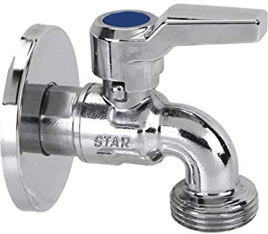Robinet Star machine à laver PN40 F15x21 M20x27 avec levier alu chromé réf 1720C404
