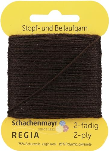 REGIA 2-fädig Uni 9801278-02905 mocca Handstrickgarn, Sockengarn, Beilaufgarn, 5g Kärtchen