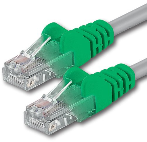 1aTTack.de 1x 5m Câble Réseau Cat6 Cat 6 - RJ45 Ethernet LAN DSL Routeur Modem - Crossover gris
