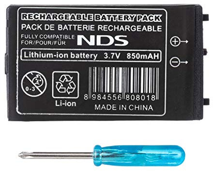 OSTENT 850mAh Lithium Ion Li-ion Polymer Rechargeable Battery Pack Tool Kit for Nintendo DS NDS