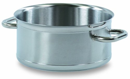 Faitout professionnel en fonte d'inox massive, à anses, sans Couvercle - Contenance 8,6 L et diamètre 280 mm